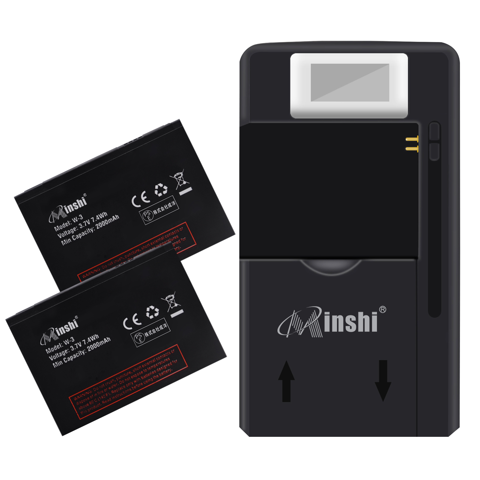 【充電器と電池2個】minshi AirCard NETGEAR 762S【2000mAh 3.7V】対応用 高性能 互換 バッテリー｜minshi