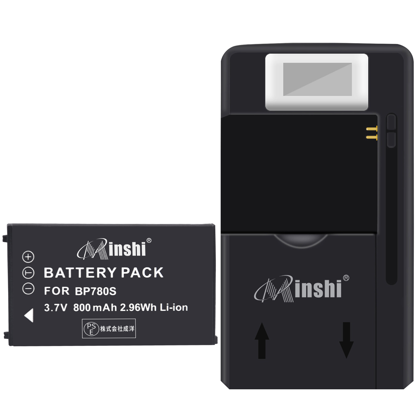 【充電器と電池1個】minshi 京セラ Finecam sl400r (bp-780s)【800mAh 3.7V】対応用 高性能 互換 バッテリー｜minshi