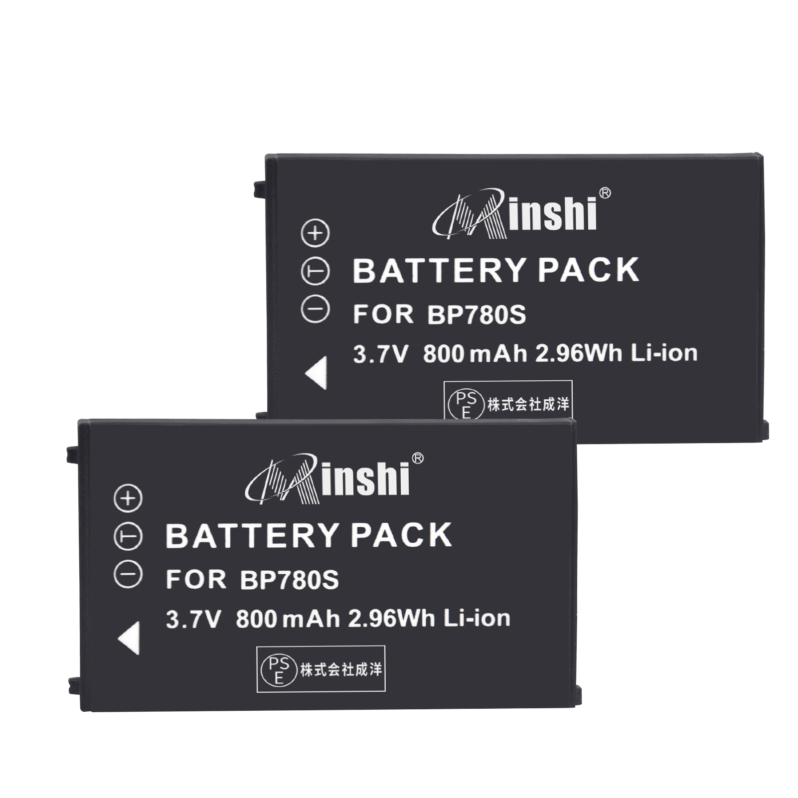 【2個セット】minshi 京セラ Finecam sl400r (bp-780s)【800mAh 3.7V】対応用 高性能 互換 バッテリー｜minshi