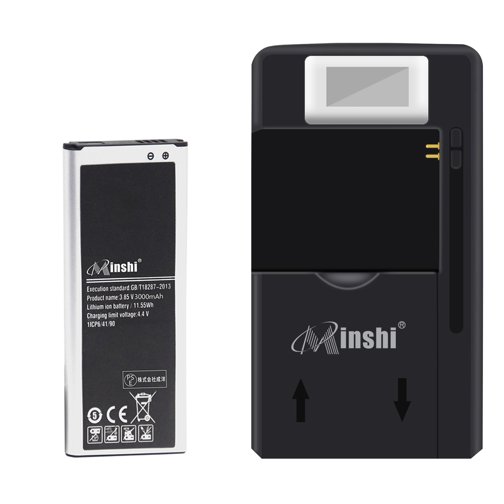 【充電器と電池1個】minshi Samsung SM-N915K【3000mAh 3.85V】対応用 高性能 互換 バッテリー｜minshi