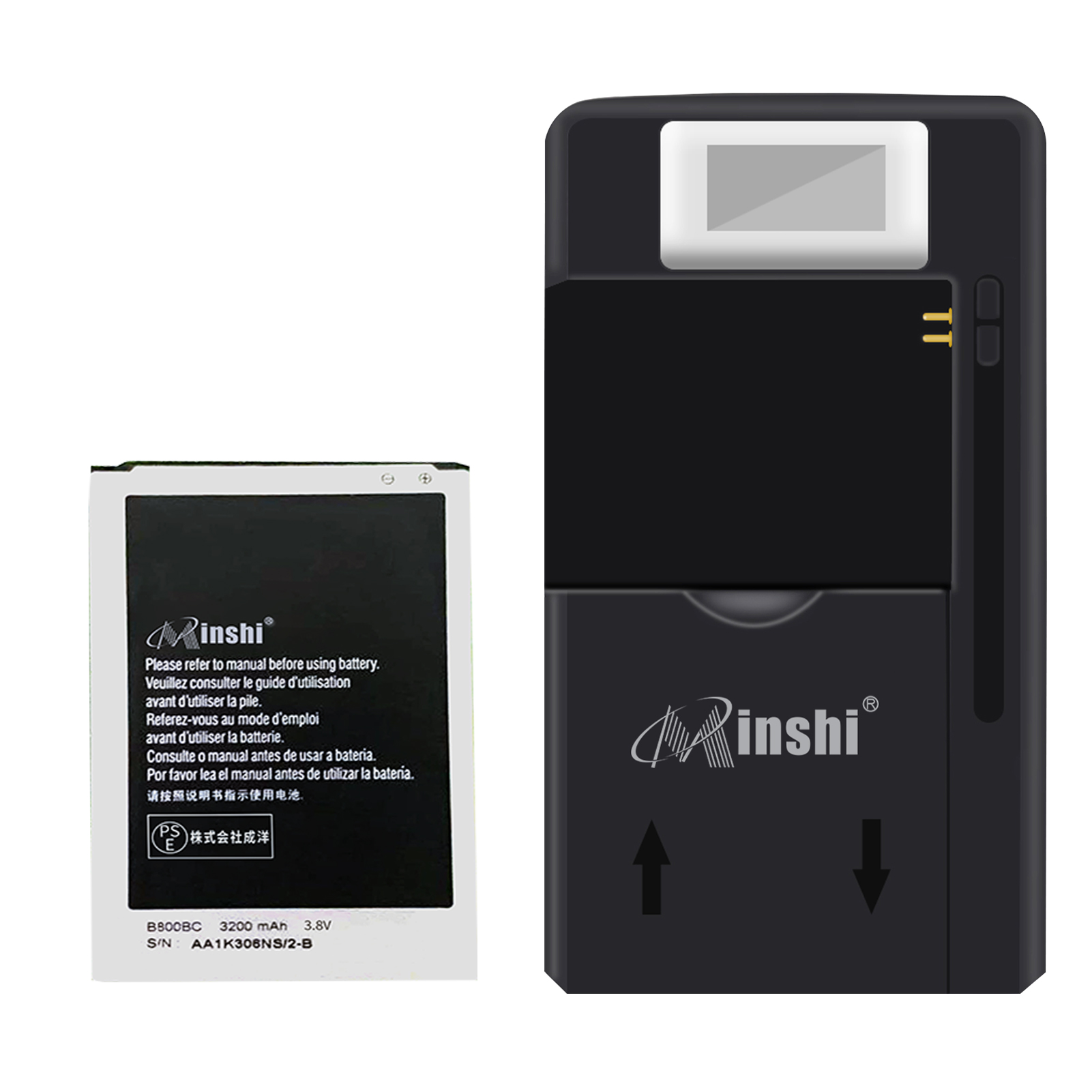 【充電器と電池1個】minshi Samsung N9005【3200mAh 3.8V】対応用 高性能 互換 バッテリー｜minshi