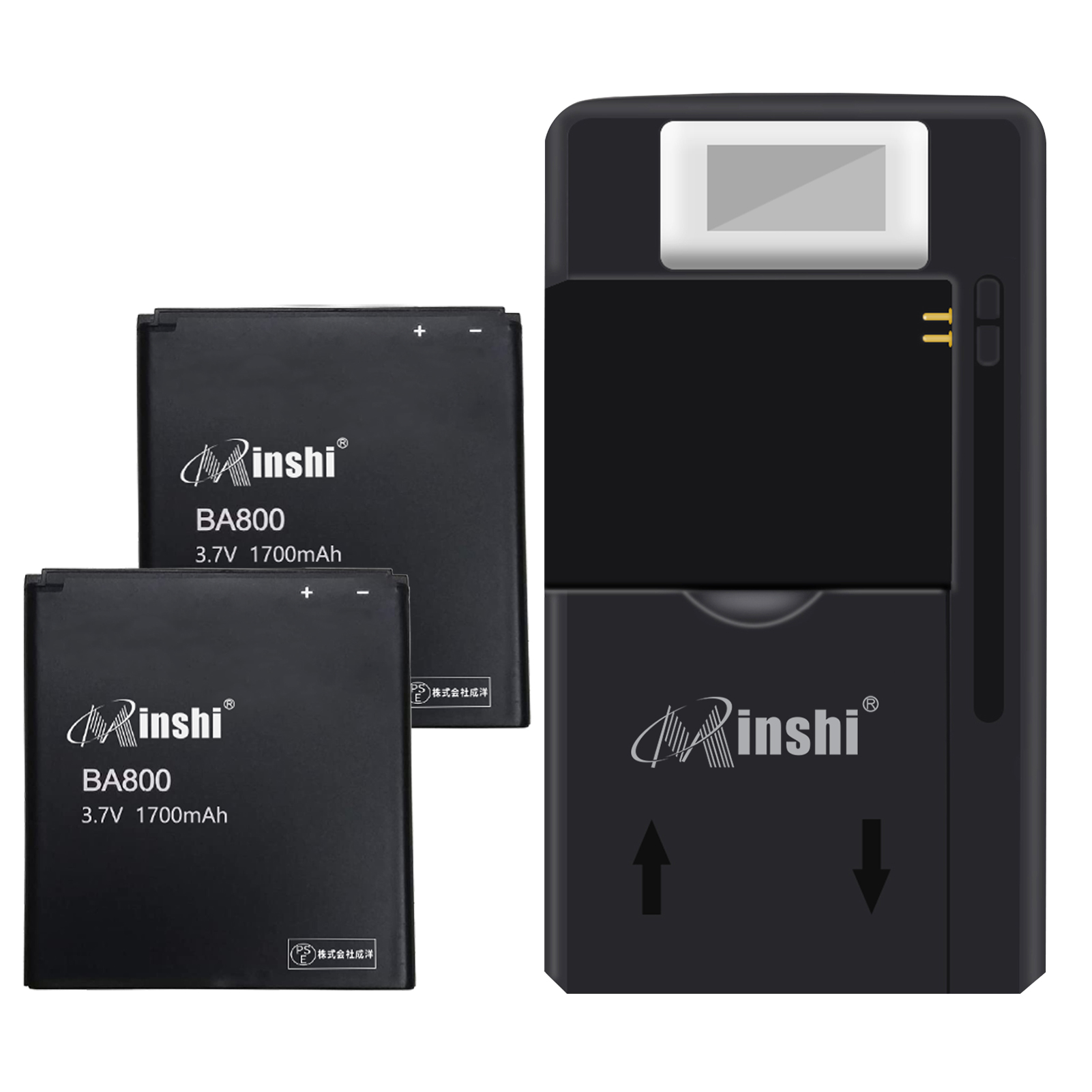 【充電器と電池2個】minshi Sony LT25C【1700mAh 3.7V】対応用 高性能 互換 バッテリー｜minshi