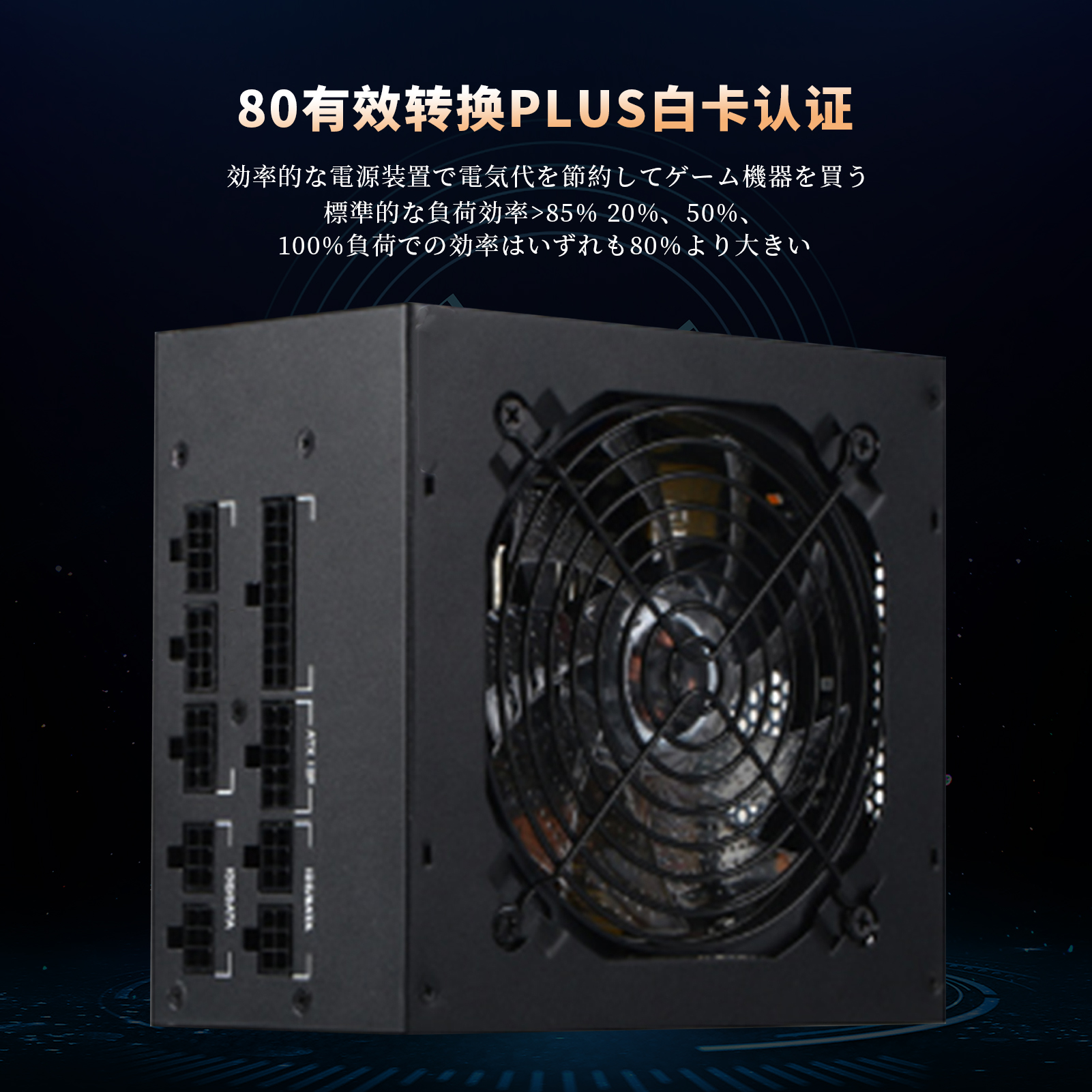 【新品】 minshi Li-ion TUF 80 PLUS GOLD認証 650W 高効率高耐久電源ユニット｜minshi｜02