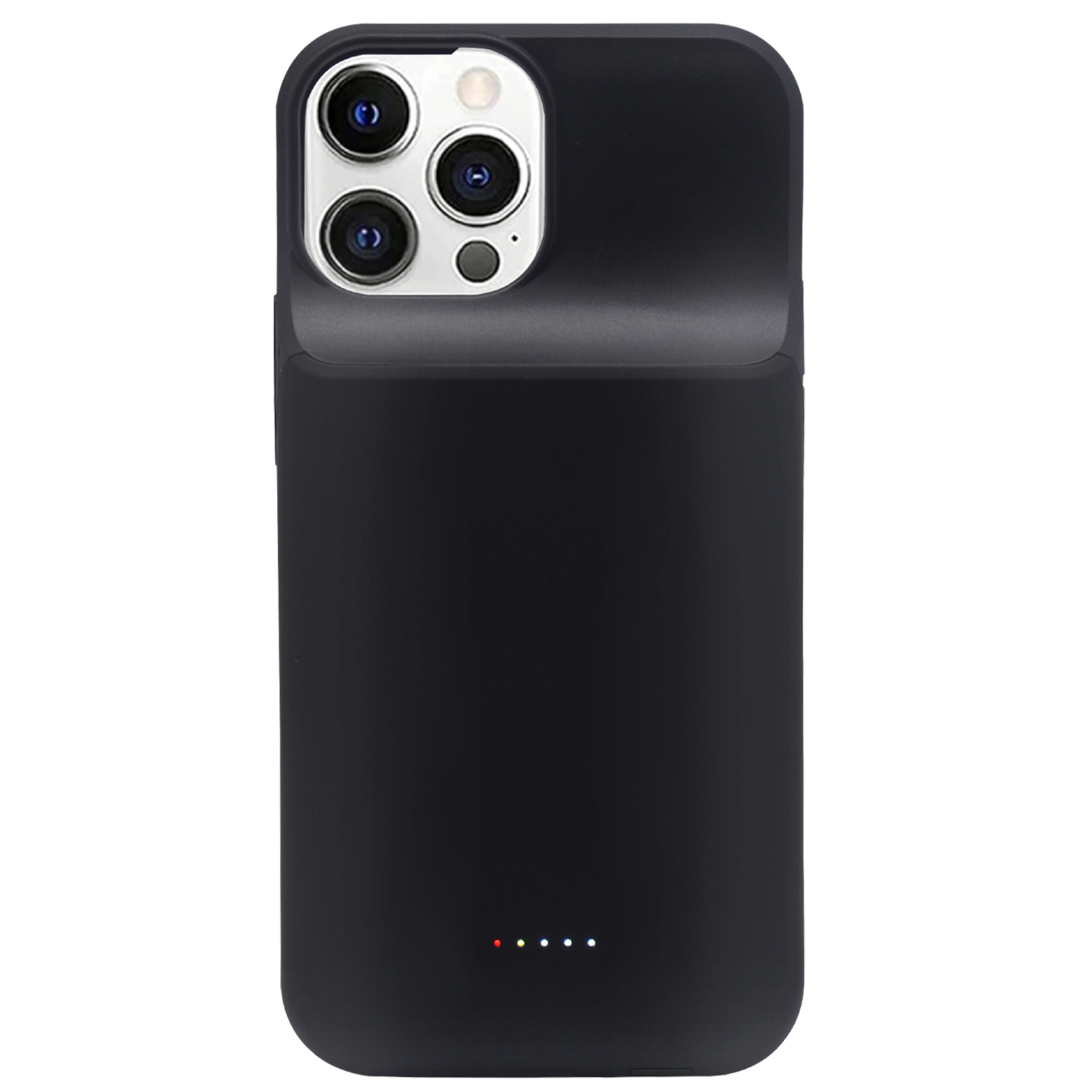 ケース型バッテリー iPhone 13 Pro Max 薄型バッテリーケース 8000mAh シリコン ケース 耐衝撃 バッテリー内蔵ケース 充電ケース 急速充電 ブラック 保護ケース｜minshi