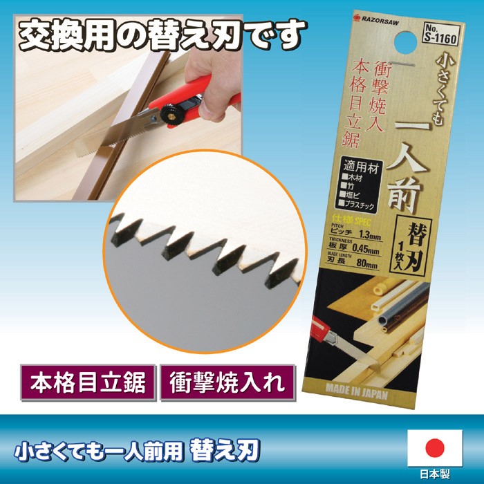 小さくても一人前用 替え刃 カッターのこぎり 小型のこぎり カッターナイフ 粗大ゴミ メール便送料無料 切削、切断、穴あけ