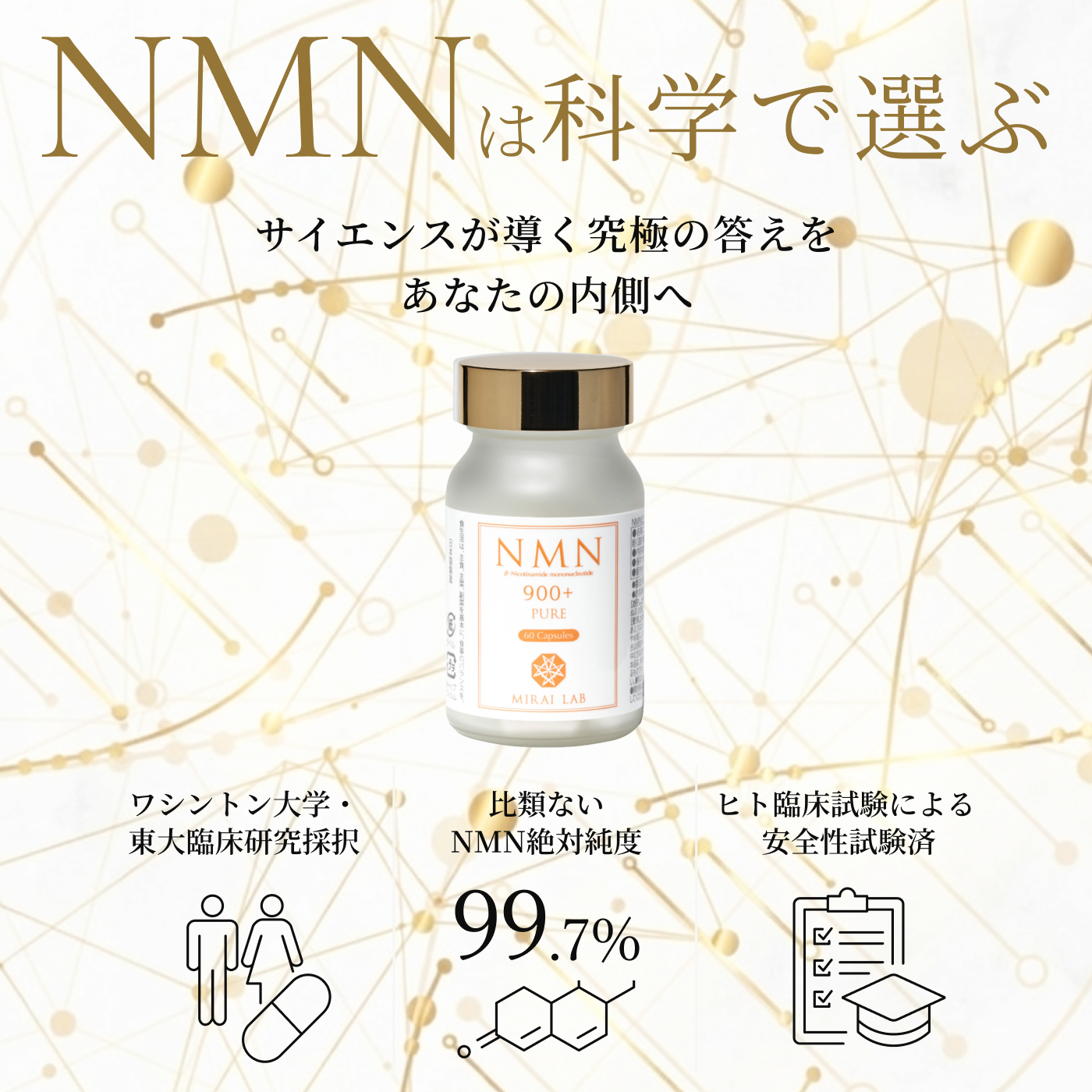 在庫限り】【賞味期限2026年12月末】MIRAI LAB ミライラボ NMN