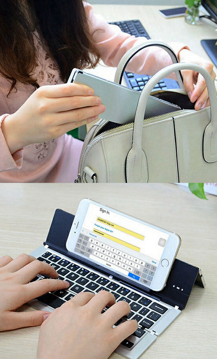 ワイヤレス キーボード Bluetooth 折りたたみ iPad コンパクト 