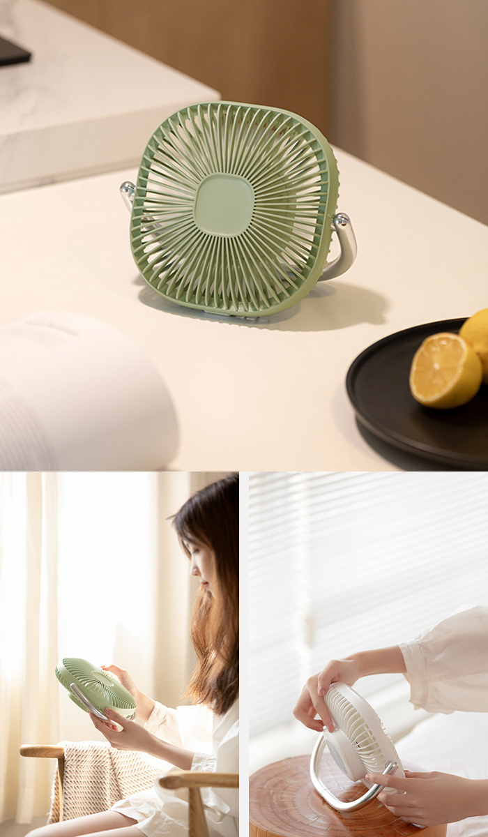 扇風機 壁掛け 卓上扇風機 吊り下げ テント LEDライト 1台4役 充電