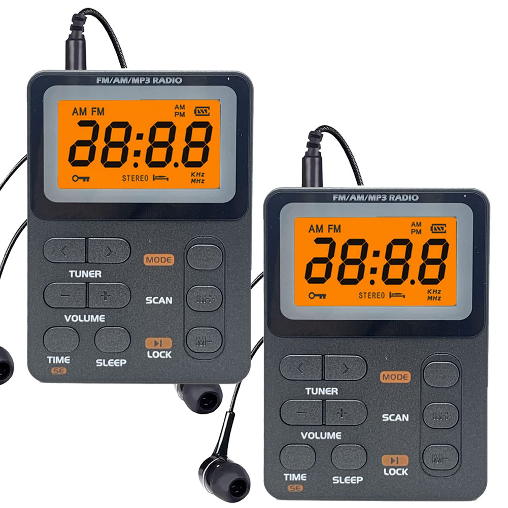 ポケット ラジオ ポータブル 2台セット ワイドFM FM AM 充電式 ミニーラジオ 小型ラジオ 携帯ラジオ 通勤ラジオ 防災ラジオ イヤホン 小型 軽量 ポケットラジオ | ブランド登録なし | 01