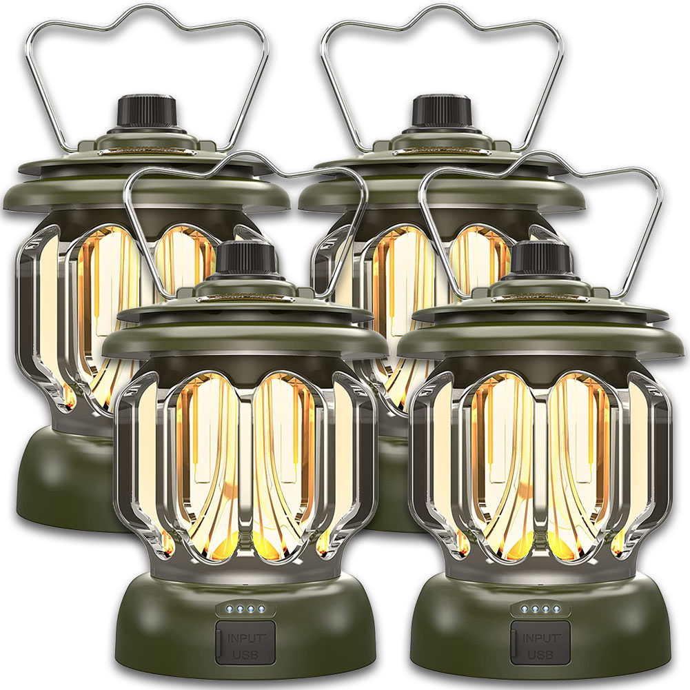 ランタン 屋外 4個セット おしゃれ かわいい ガーデンライト ledポータブルライト 充電式 キャンプライト テントライト 3段階調色 無段階調光 電球色 + 昼白色 非常灯馬 IPX4防水 usb急速充電 キャンプ用品 応急 防災 停電用 災害グッズ ランタン 屋外 4個セット おしゃれ かわいい ガーデンライト led