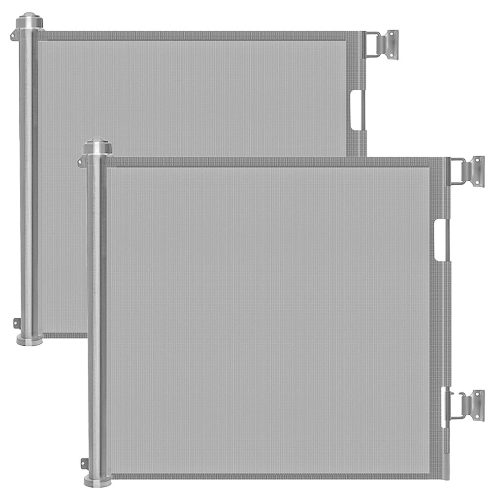 ペットゲート ロール 2枚セット 伸縮 巻き取り 取付幅150cmまで バリアフリー 段差なし ロック機能 ベビーゲート 赤ちゃん ペット 犬 台所｜mirai22｜03