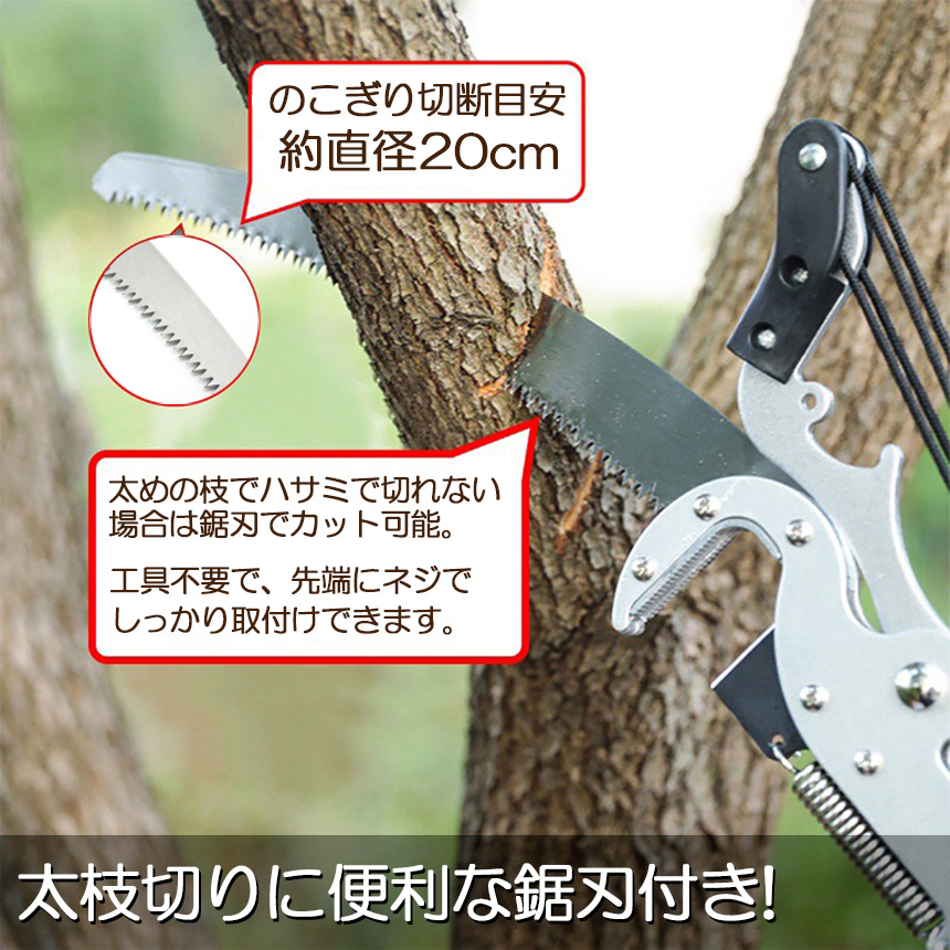 Amazon.co.jp: 高枝ノコギリ 伸縮式 高枝切りバサミ 高所剪定鋏 高枝鋸 SK5高級炭素刃 高枝切りはさみ 枝剪定 超軽量 巨大省力  手動剪定ばさみ 高所鋸 長刃高枝切りバサミ 耐久性 園芸 農作業 菜園 簡単な操作 1.52m~5m伸縮 B : DIY・工具・ガーデン
