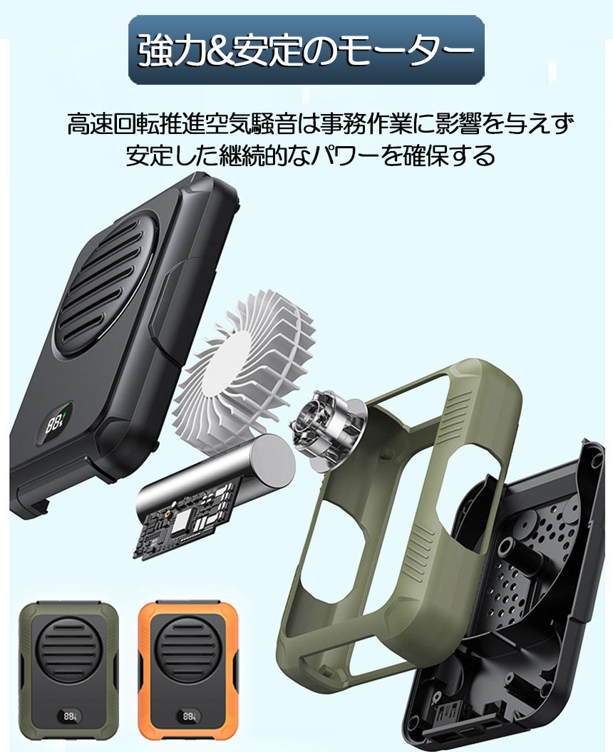 腰掛け扇風機3個セット 扇風機 腰掛けファン 首掛けファン ポータブル扇風機 3個セット