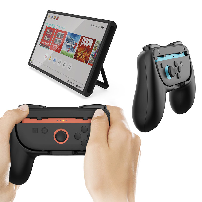 Nintendo Switch本体Joy-Con 2 ハンドルコントローラー追加 Nintendo Switch2 Joy-Con2 グリップ ハンドル コントローラー 2種 計4