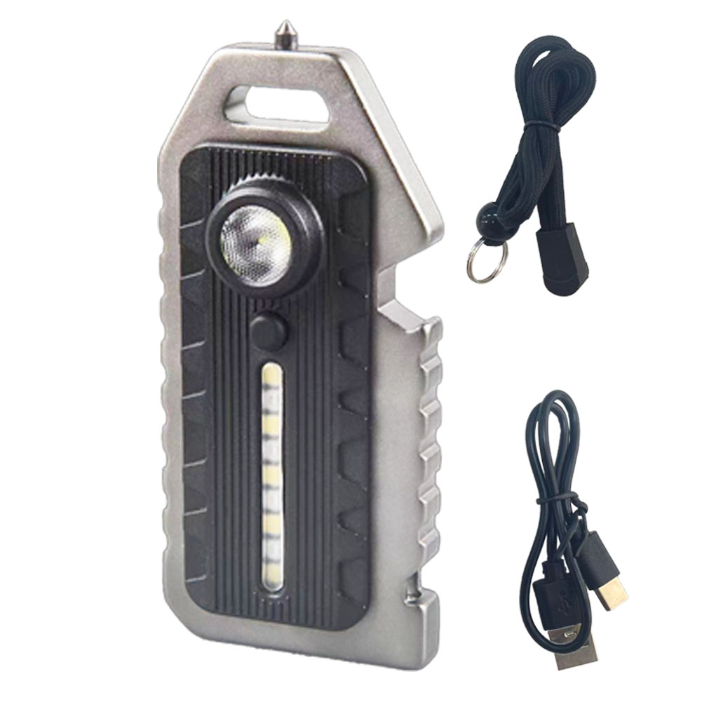 LEDライト 5in1 小型 ライト 多機能 COB 充電式 Type-C 防災 携帯