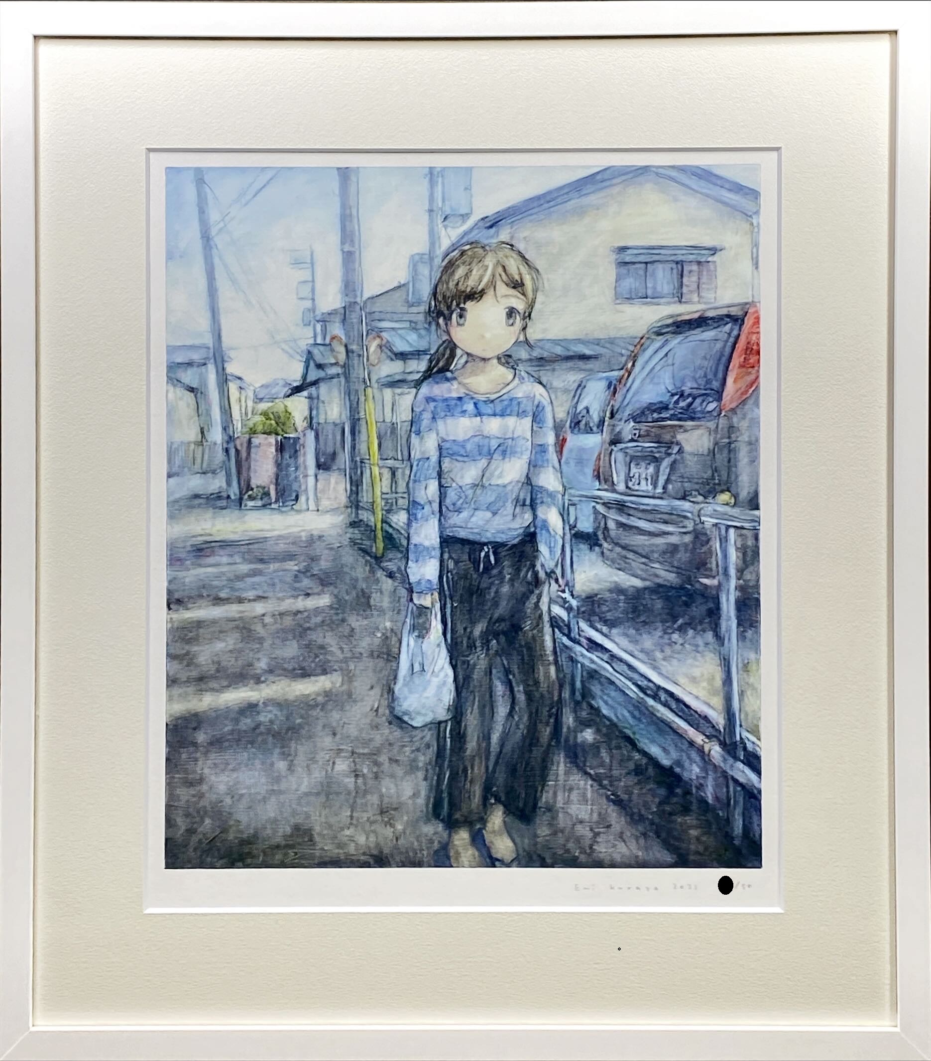 くらやえみ Passing byアーカイバルピグメントプリント 人気作品 版画作品 少女 人物画 現代アート : 079 :  ミライカ美術ヤフーショッピング店 - 通販 - Yahoo!ショッピング