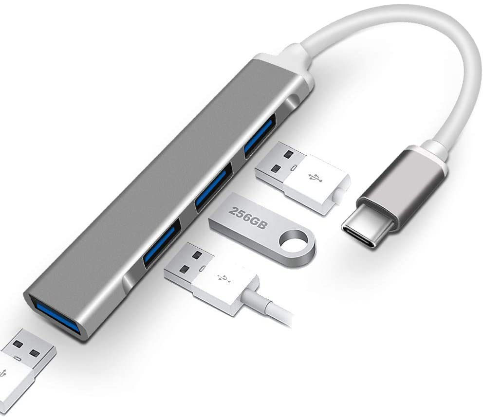 USBハブ type-c USB3.0 2端子 選べる 4ポート 超薄型 バスパワー