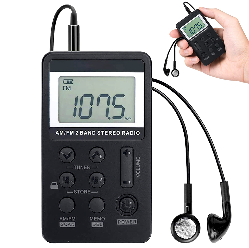 ラジオ ポケット FM AM ワイドFM対応 充電式 ミニーラジオ 小型ラジオ 携帯ラジオ 通勤ラジオ LCD液晶 画面 防災ラジオ 送料無料 | ブランド登録なし | 01
