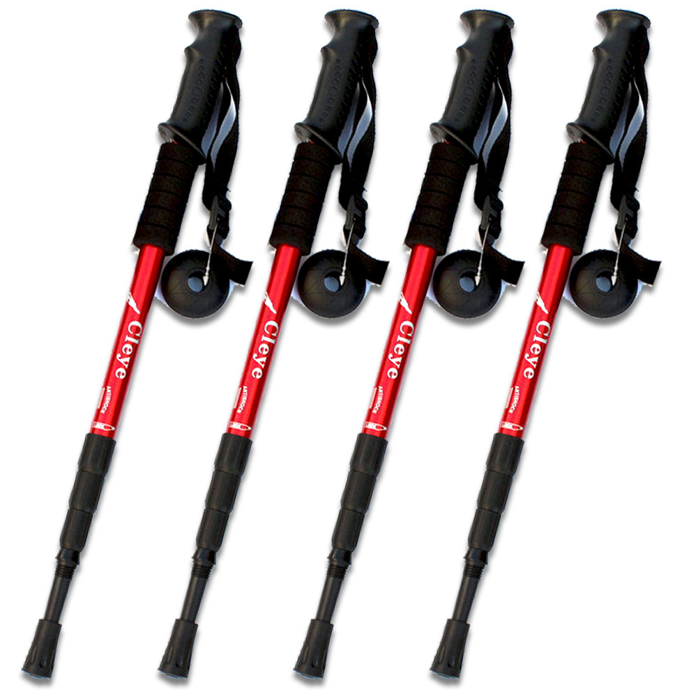トレッキングポール 4本セット 軽量 登山用ストック ウォーキング 