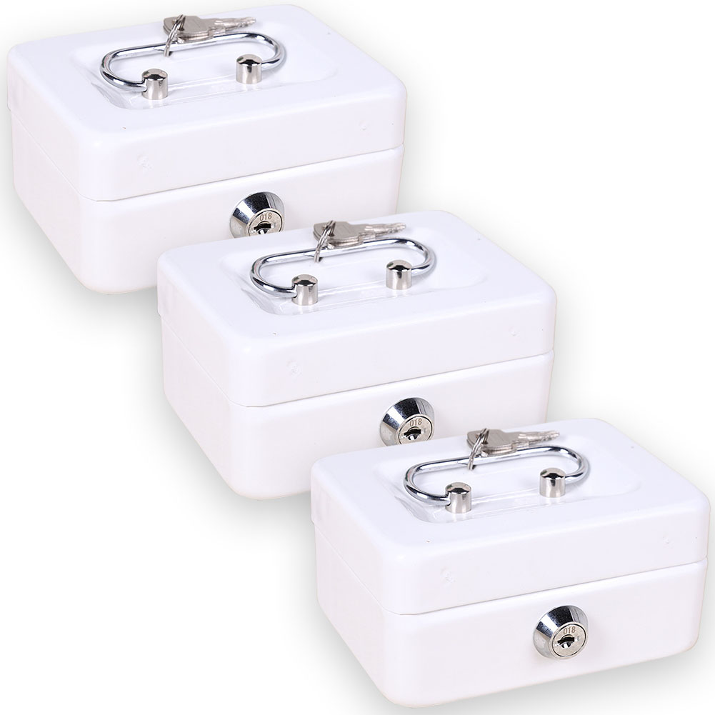 爆買 収納BOX 貯金箱 収納箱 3個セット 小物入れ ミニ 小型 小さい 金庫 防犯 小銭入れ 保管 片づけ 鍵つき 鍵付き 鍵 金属製 コイン