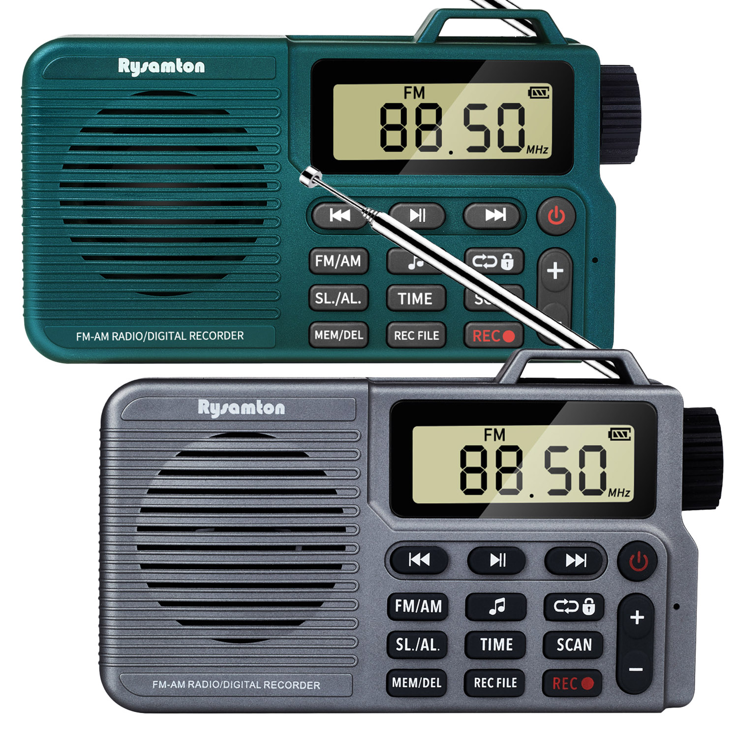 ポケット ラジオ ポータブル 2台セット ワイドFM FM AM 対応 2カラー