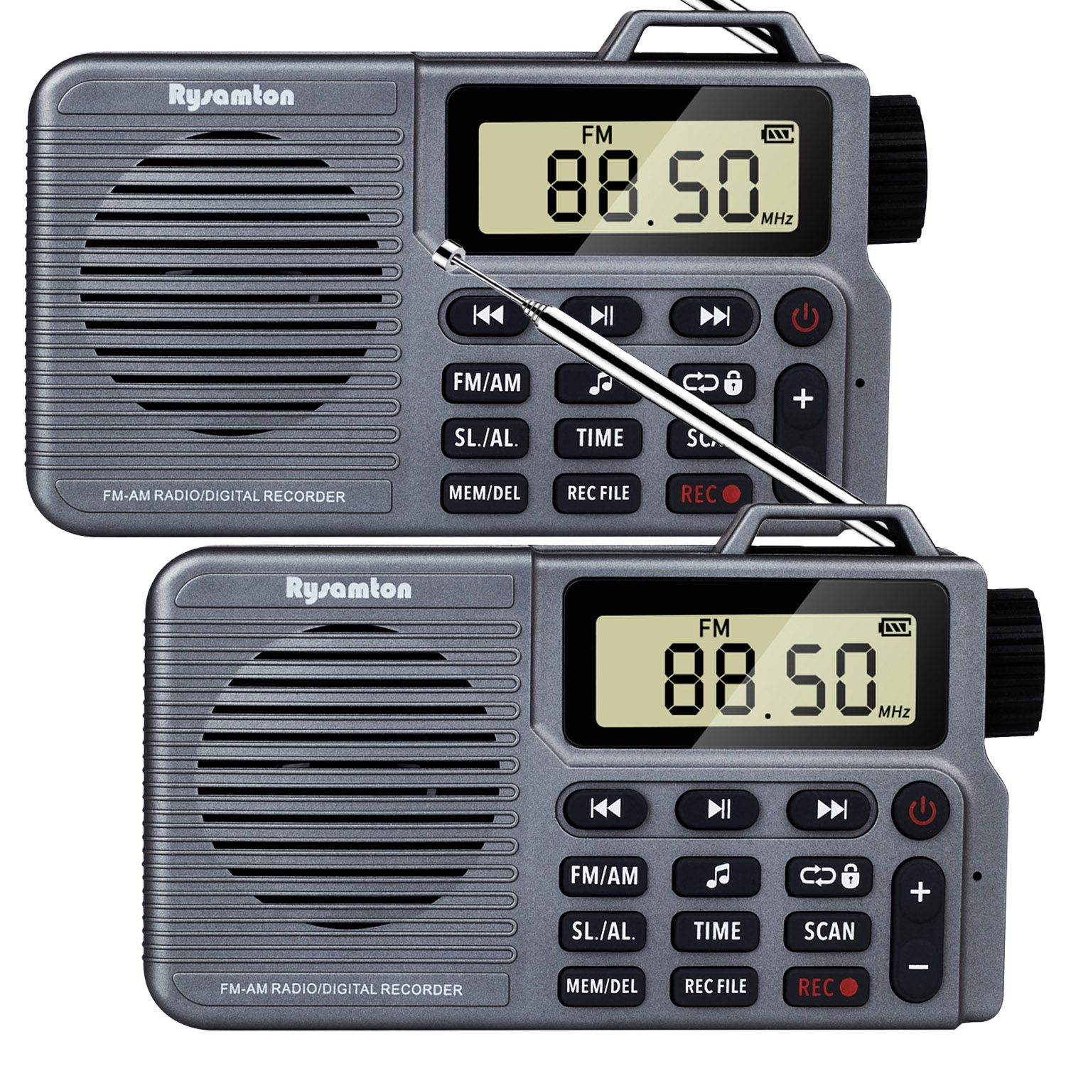 ポケット ラジオ ポータブル 2台セット ワイドFM FM AM 対応 2カラー