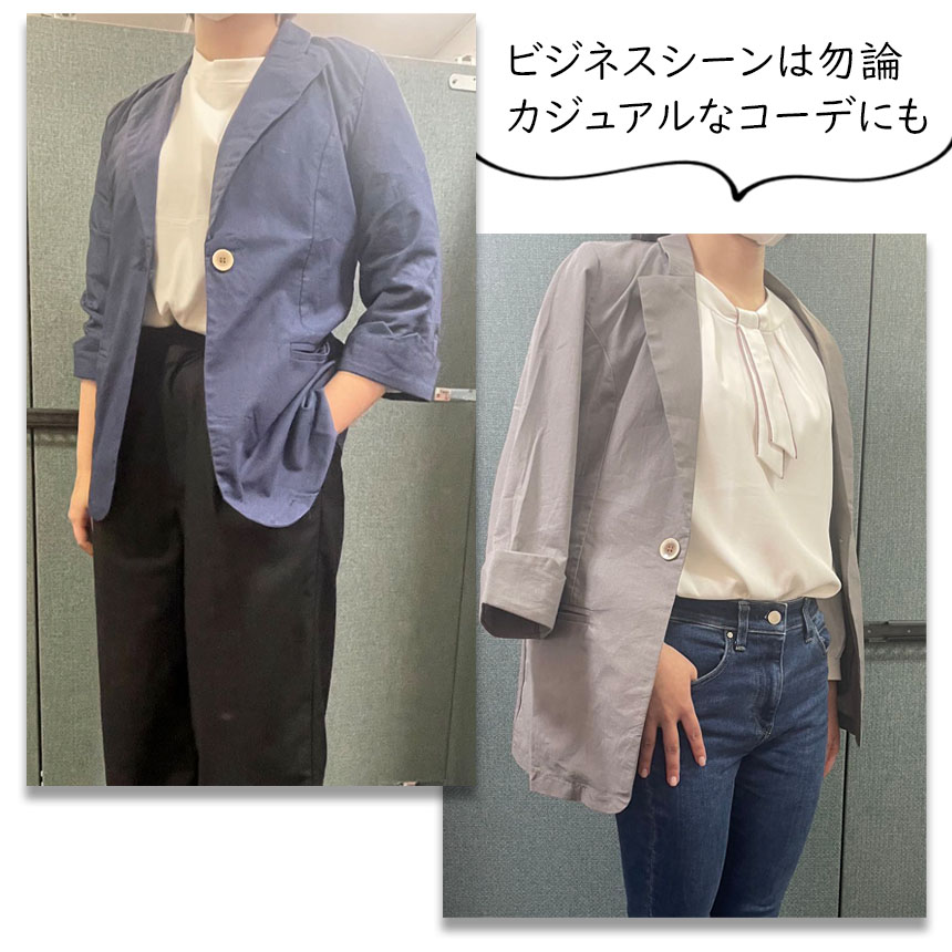 ざっくりとした麻で出来たオシャレなベスト風ジャケットです！