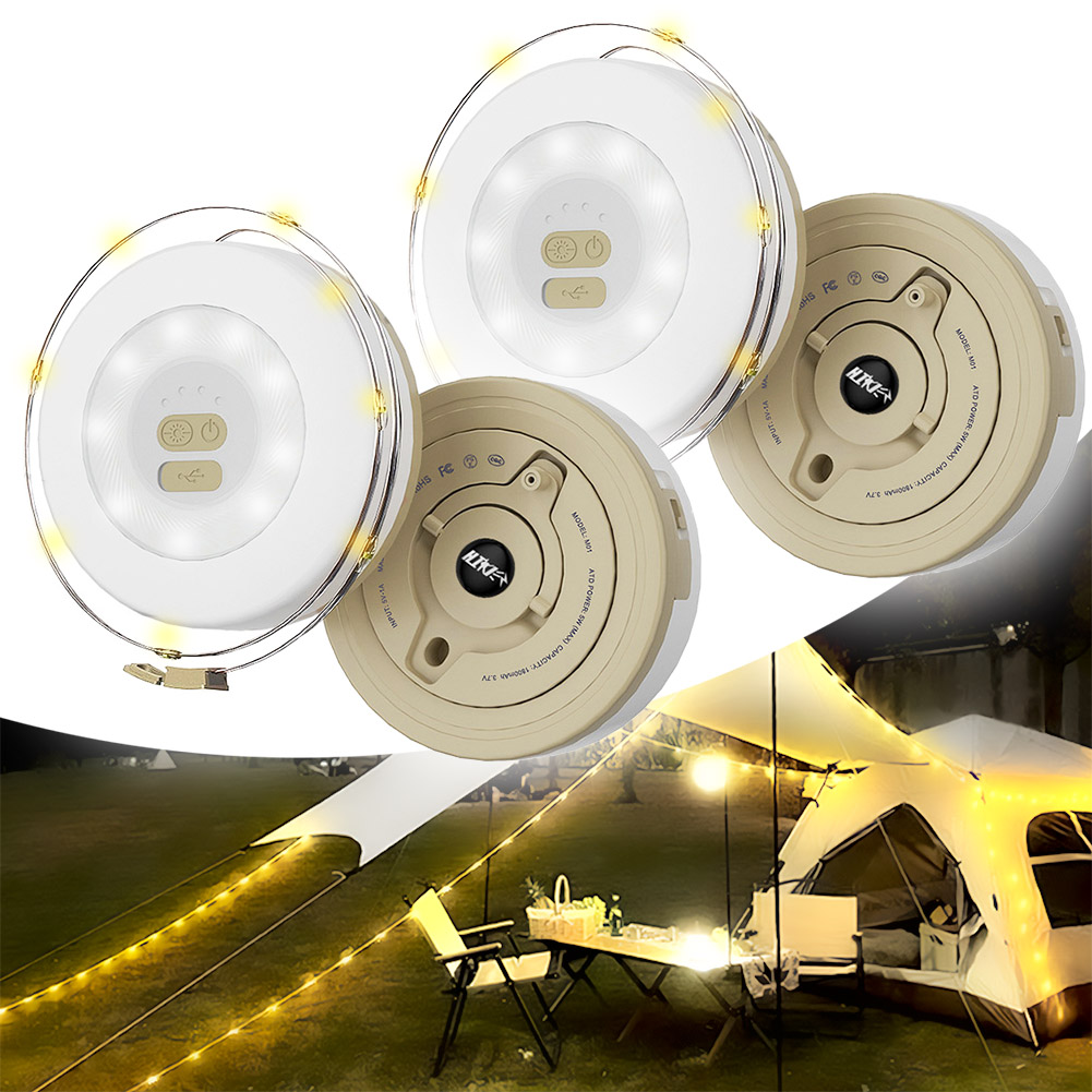 キャンプライト 2個セット ランタン イルミネーション 10m 2WAY 充電式