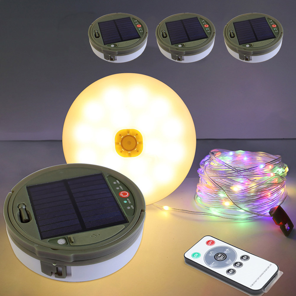 キャンプライト ランタン 3個セット イルミネーション 12m 2WAY 充電式