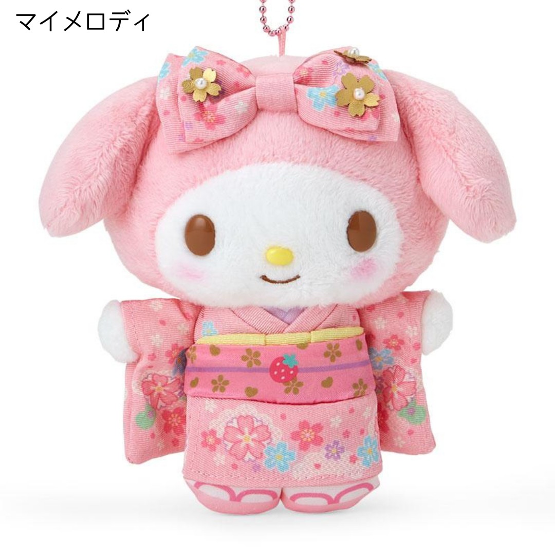 sanrio（サンリオ） ぬいぐるみ キーホルダー 小さい マスコット 着物