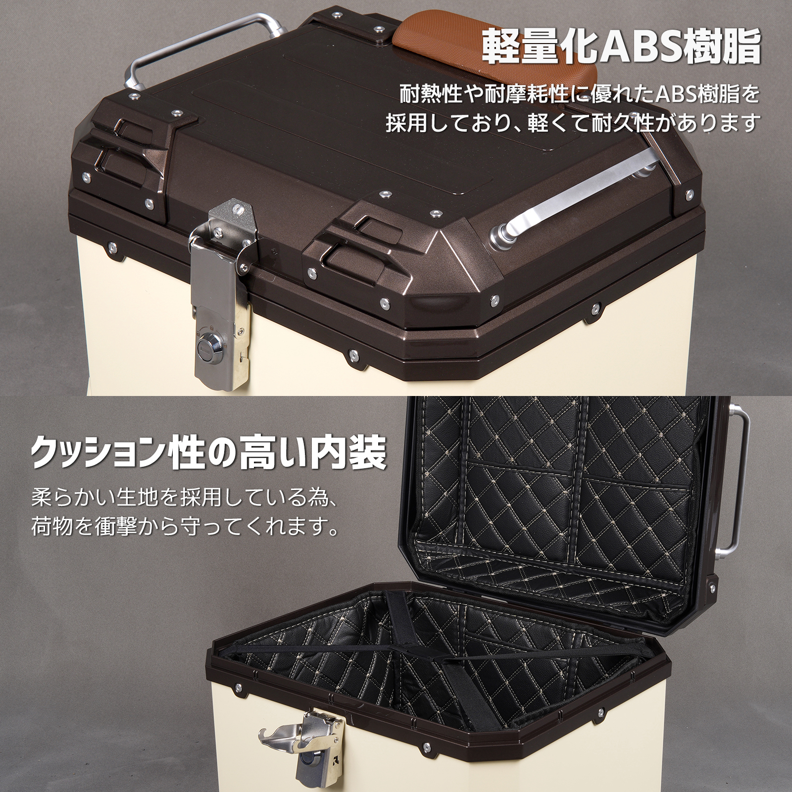 ホンダ CODEM バイク リアボックス 45L 大容量 トップケース ABS