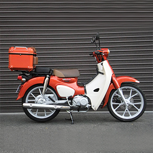 CODEM バイク リアボックス 45L 大容量 トップケース ABS 軽量 純正同色 スーパーカブ/クロスカブ/原付等 防水 防塵 バックレスト付き フレアオレンジメタリック_11