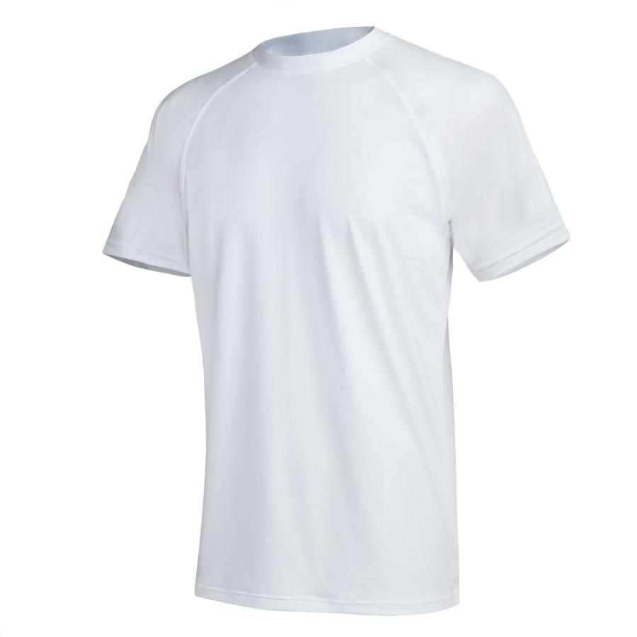 ラッシュガード メンズ Tシャツ 半袖 無地 配色 水着 大きいサイズ UVカット 体型カバー ス ...