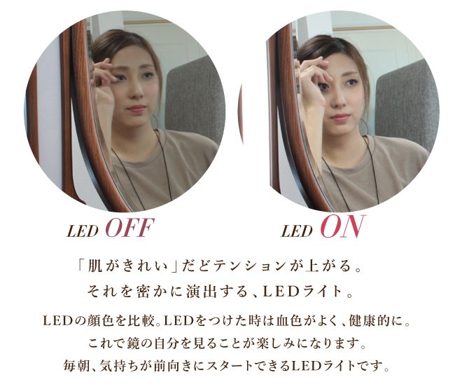 ドレッサー ライト付き 女優ミラー プリティカプレミアム 三面鏡
