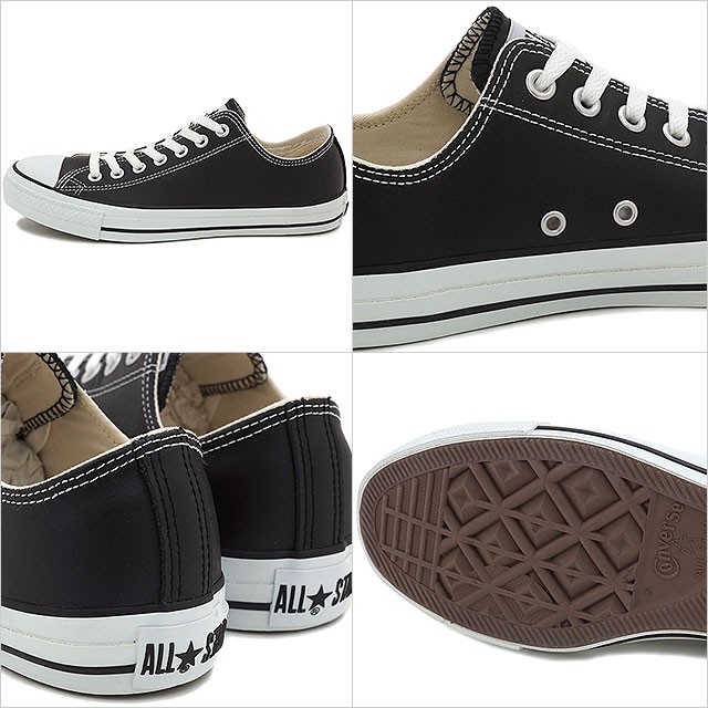 CONVERSE（コンバース） レザー オールスター ローカット ブラック
