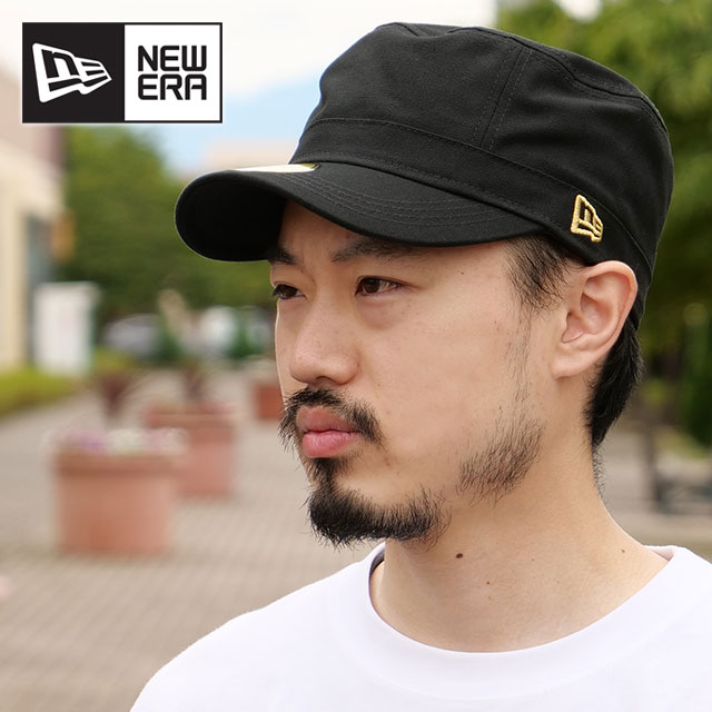 NEWERA ニューエラ キャップ WM-01 ミリタリー ワークキャップ ブラック ゴールドフラッグ 13561916 NEW ERA CAP