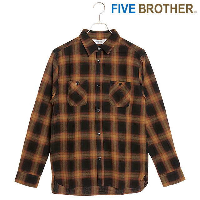 FIVEBROTHER（ファイブブラザー） ライトフランネル ワークシャツ