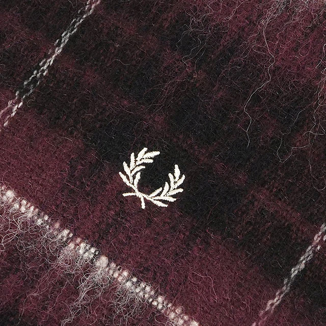 FRED PERRY（フレッドペリー） ブラッシュト ウール タータンスカーフ