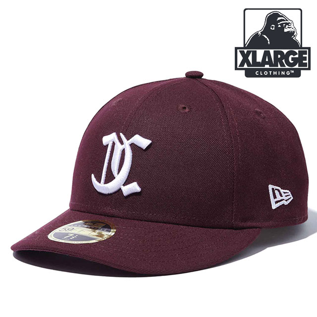 XLARGE LAロゴキャップ ネイビー/レッド XLARGE | XLARGE×NEW ERA OLD ENGLISH CAP(3color)