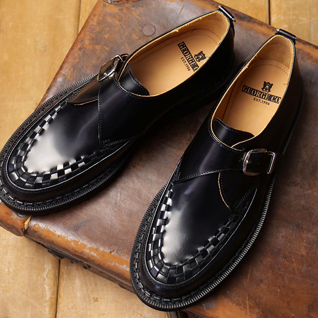 ジョージコックス GEORGE COX リップル ハットン モンク 03-003-R-040 FW25 RIPPLE HATTON MONK メンズ 靴 シューズ モンクストラップ BLACK 正規取扱店 | GEORGE COX | 01