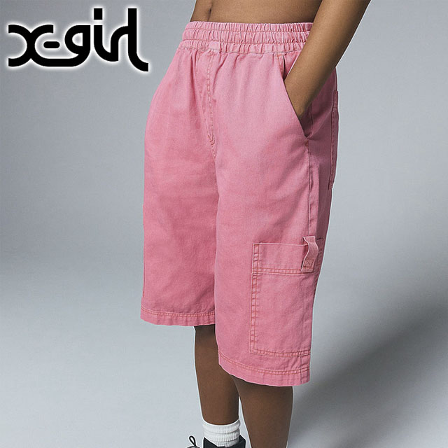 エックスガール X-girl フェイデッドフェイス イージーハーフパンツ