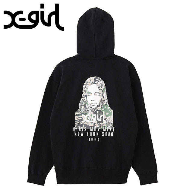 X-girl エックスガール パーカー フーディー スウェット フード X-girl（エックスガール） X-girl FACE POSTER SWEAT HOODIE フェイス
