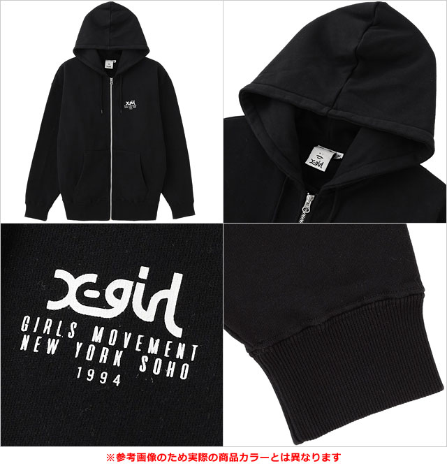 エックスガール X-girl カレッジカモフェイス ジップアップスウェットフーディー 105254012031 FW25 COLLAGE CAMO FACE ZIP UP SWEAT HOODIE NAVY 正規取扱店 | X-girl | 02