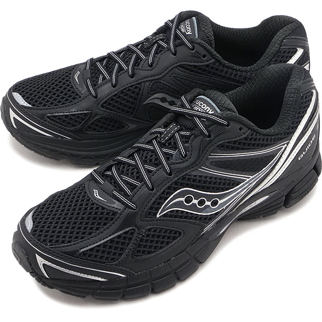 �T�b�J�j�[ Saucony �X�j�[�J�[ �����Y �v���O���b�h�K�C�h7 S70936-16 SS26 Progrid Guide 7 �C ���[�J�b�g�V���[�Y �u���b�N�n BLACK SILVER ���K�戵�X