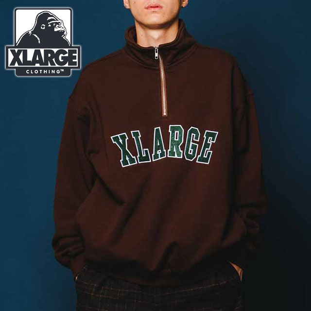 エクストララージ XLARGE メンズ ハーフジッププルオーバー