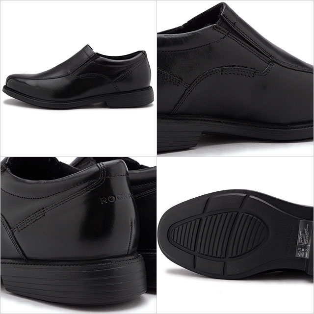 ロックポート ROCKPORT レザーシューズ チャールズロード スリッポン V80561W FW22 Charlesroad Slip On メンズ  革靴 ワイドワイズ ビジネス Black 黒