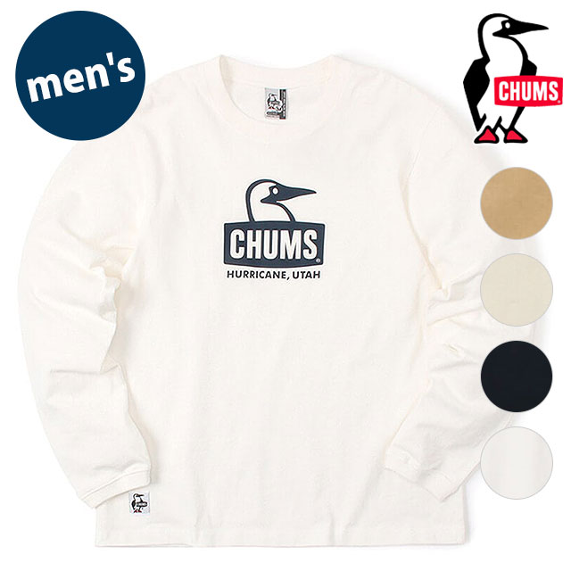 (CHUMS)チャムス ブービーフェイスロングスリーブTシャツ (White×Navy) Booby Face L/S T-Shirt/ブービーフェイスロングスリーブTシャツ