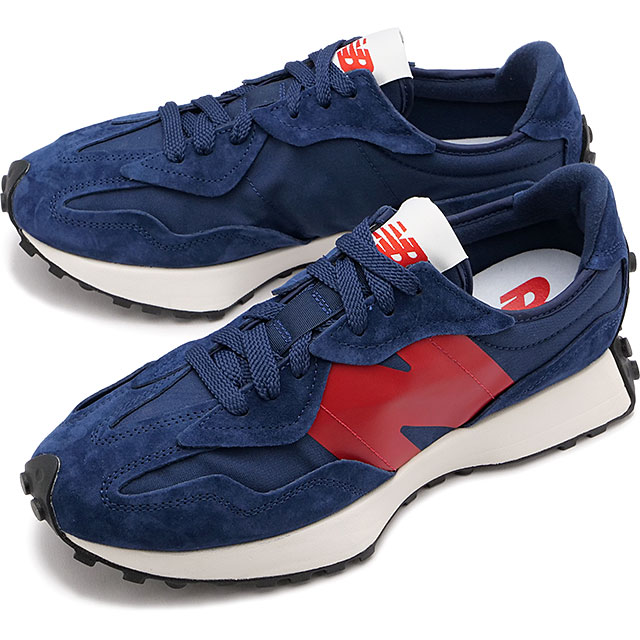 ニューバランス NEWBALANCE スニーカー U327W U327WEG SS23 メンズ・レディース Dワイズ NAVY RED 紺 ネイビー系