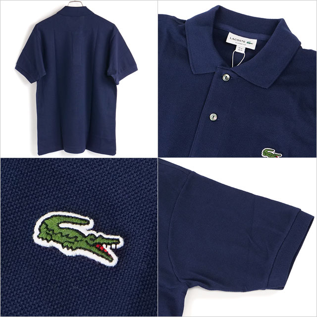 ラコステ LACOSTE メンズ ポロシャツ L1212LJ-99-166 L1212LJ-99 トップス 半袖 鹿の子 NAVY BLUE★ 紺  ネイビー系