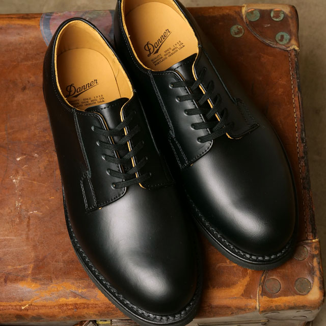 ダナー Danner メンズ ブーツ ポストマン2 D212100 SS23 POSTMAN 2 短靴 ポストマンシューズ ビブラムソール 日本製  BLACK 黒 ブラック系